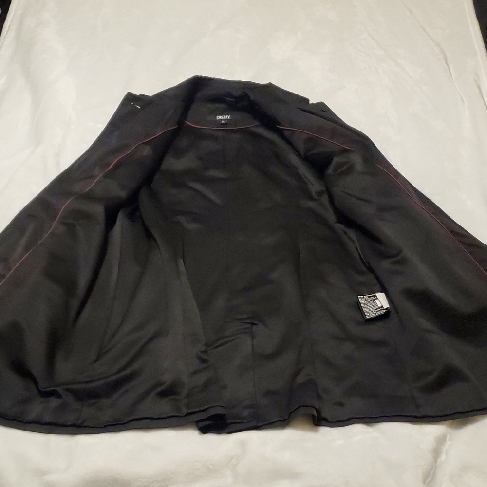 DKNY Charcoal Trench Coat - Picture 3 of 8